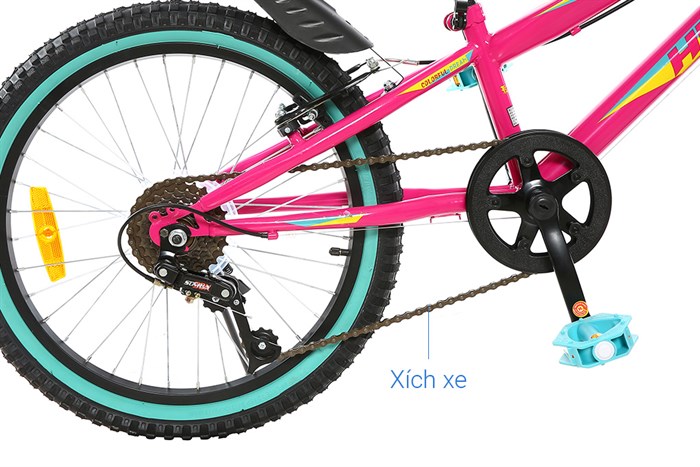 Xe Đạp Trẻ Em Stitch Rainbow Candy JK911-20 20 inch Màu Hồng