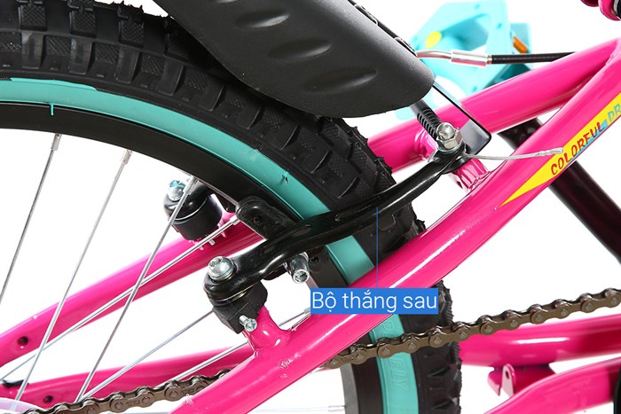 Xe Đạp Trẻ Em Stitch Rainbow Candy JK911-20 20 inch Màu Hồng