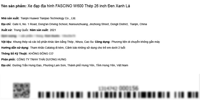 Xe Đạp Địa Hình MTB Fascino W600 26 inch