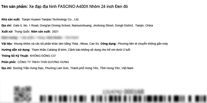 Xe Đạp Địa Hình MTB Fascino A400X 24 inch