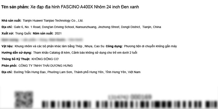 Xe Đạp Địa Hình MTB Fascino A400X 24 inch