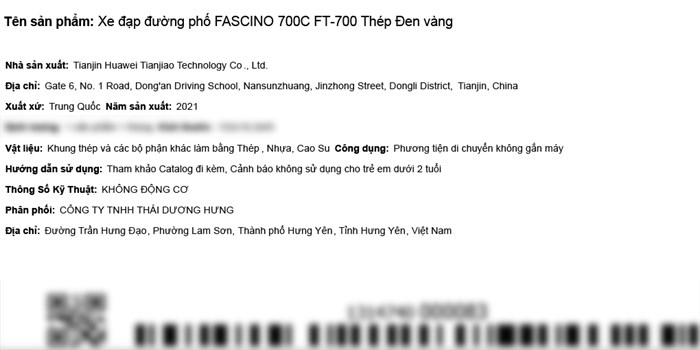 Xe Đạp Đường Phố Touring Fascino FT-700 27.5 inch