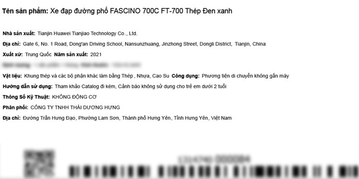 Xe Đạp Đường Phố Touring Fascino FT-700 27.5 inch