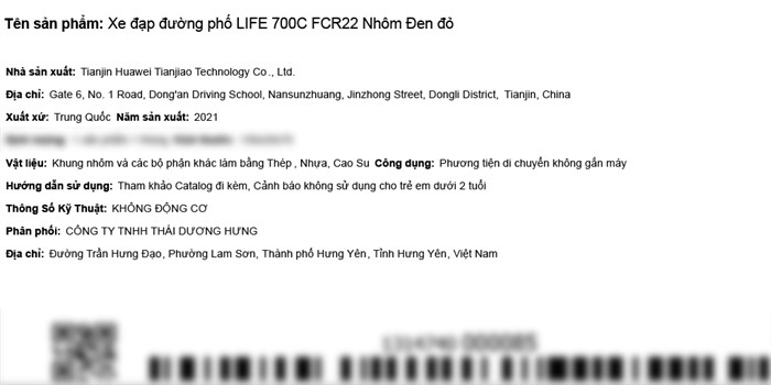 Xe Đạp Đường Phố Touring Life FCR22 27.5 inch Màu Đen - Đỏ