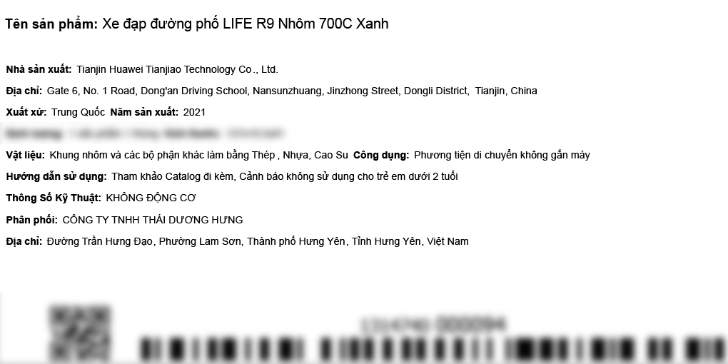 Xe Đạp Đường Phố Touring Life R9 27.5 inch Màu Xanh Dương