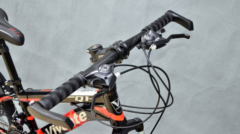 Xe đạp địa hình MTB Vivente 20Q1 Đen đỏ có ghi đông sừng Xe đạp địa hình MTB Vivente 20Q1 Đen đỏ có ghi đông sừng