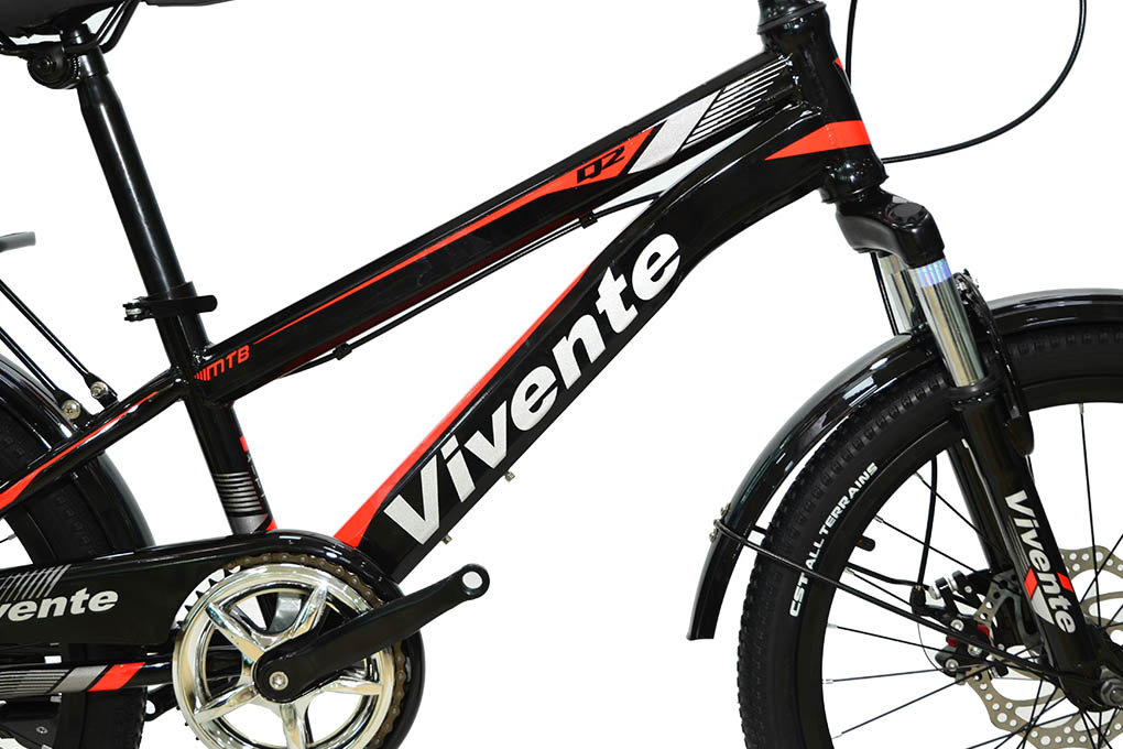 Xe Đạp Trẻ Em Vivente 20Q2 20 inch Màu Đen - Cam