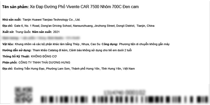 Xe Đạp Đường Phố Touring Vivente Car 7500 27.5 inch
