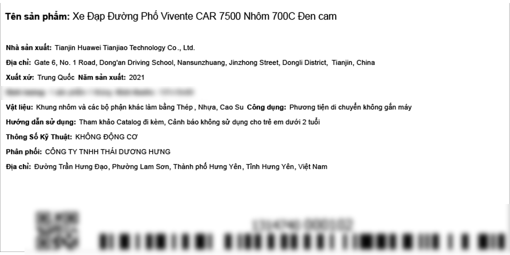 Xe Đạp Đường Phố Touring Vivente Car 7500 27.5 inch