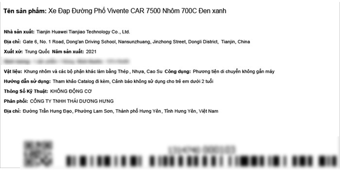 Xe Đạp Đường Phố Touring Vivente Car 7500 27.5 inch