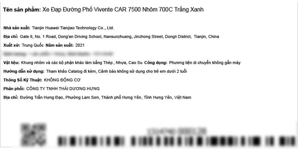 Xe Đạp Đường Phố Touring Vivente Car 7500 27.5 inch