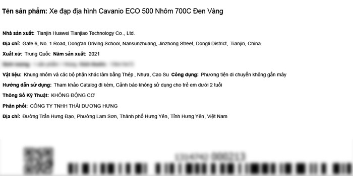 Xe đạp địa hình MTB Cavanio ECO 500 26 inch