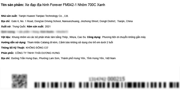 Xe Đạp Địa Hình MTB Forever FM042-1 29 inch Màu Xanh Dương