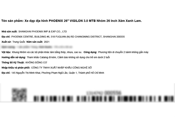 Xe Đạp Địa Hình MTB Phoenix Vigilon 3.0 26 inch