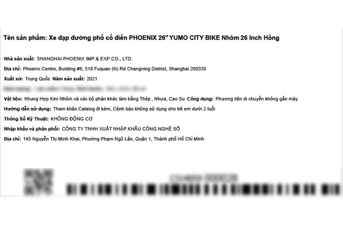 Xe Đạp Đường Phố Cổ Điển City Phoenix Yumo 26 inch Màu Hồng