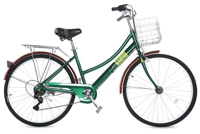Xe Đạp Đường Phố Cổ Điển City Phoenix Yumo 26 inch Màu Xanh lá đậm