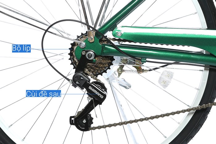 Xe Đạp Đường Phố Cổ Điển City Phoenix Yumo 26 inch Màu Xanh lá đậm