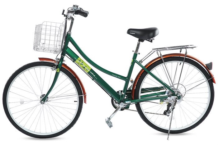 Xe Đạp Đường Phố Cổ Điển City Phoenix Yumo 26 inch Màu Xanh lá đậm