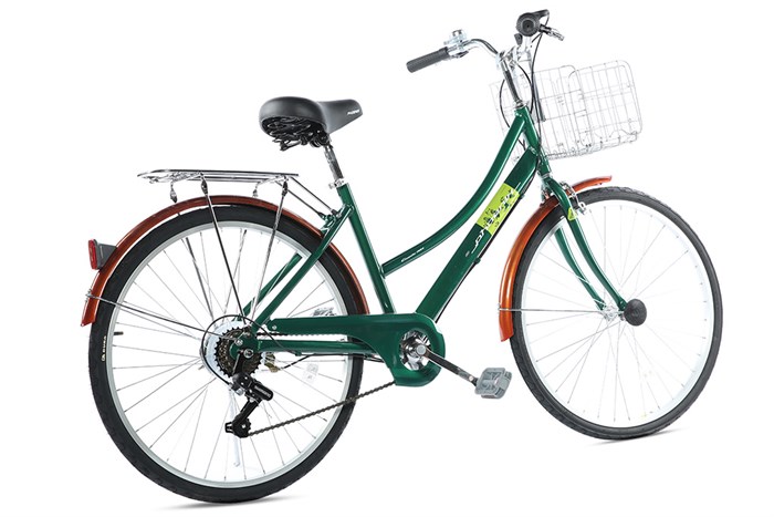 Xe Đạp Đường Phố Cổ Điển City Phoenix Yumo 26 inch Màu Xanh lá đậm