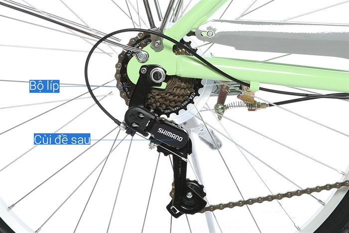 Xe Đạp Đường Phố Cổ Điển City Phoenix Yumo 26 inch Màu Xanh lá nhạt