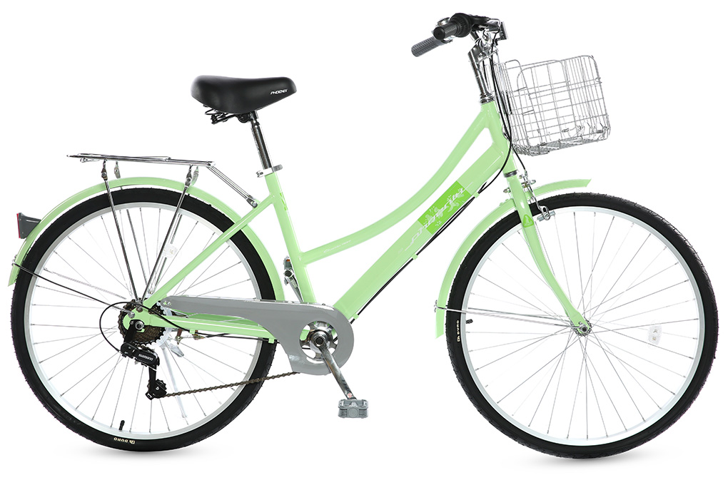 Xe Đạp Đường Phố Cổ Điển City Phoenix Yumo 26 inch Màu Xanh lá nhạt