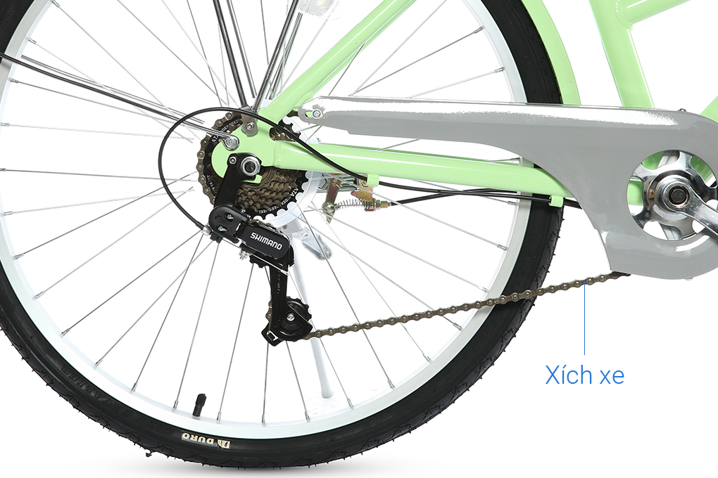 Xe Đạp Đường Phố Cổ Điển City Phoenix Yumo 26 inch Màu Xanh lá nhạt