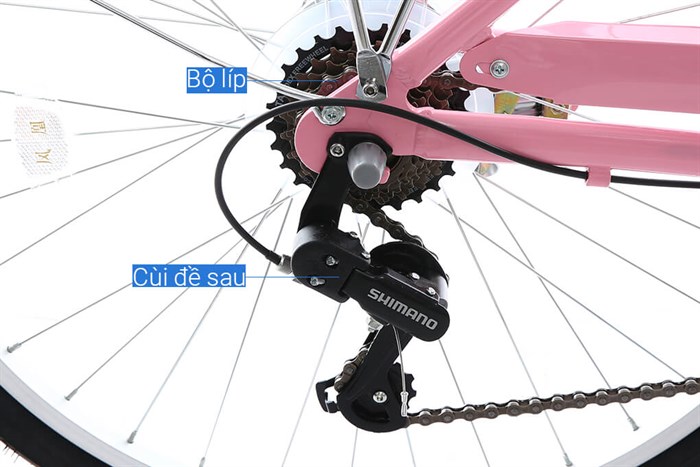 Xe Đạp Đường Phố Cổ Điển City Phoenix Yumo 26 inch Màu Hồng