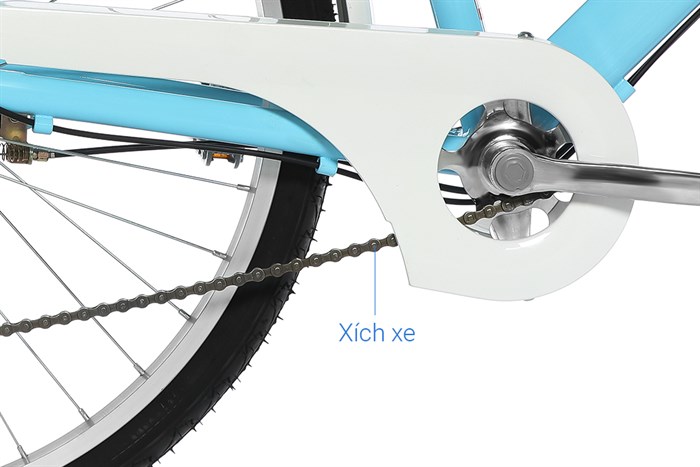 Xe Đạp Đường Phố Cổ Điển City Phoenix Yumo 26 inch Màu Xanh lam