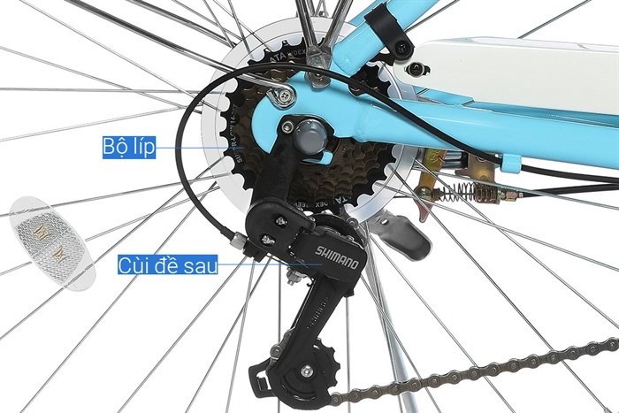 Xe Đạp Đường Phố Cổ Điển City Phoenix Yumo 26 inch Màu Xanh lam