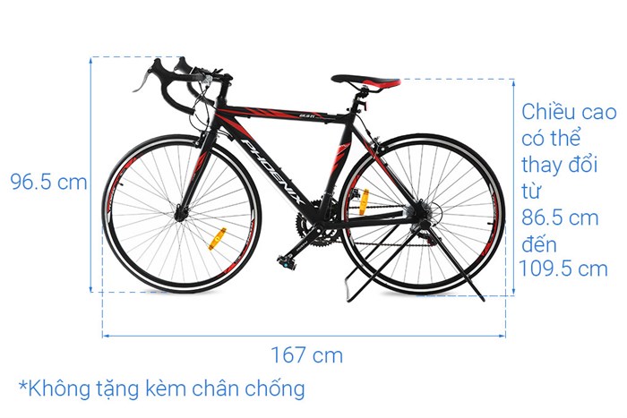 Xe Đạp Thể Thao Road Phoenix 700C Bike 29 inch Màu Đen - Đỏ
