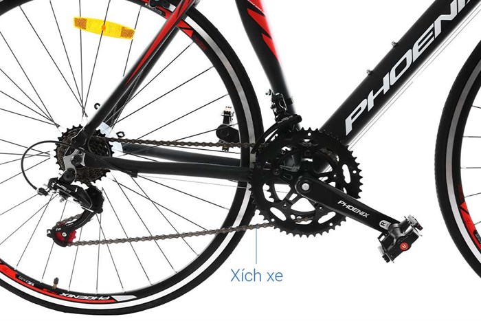 Xe Đạp Thể Thao Road Phoenix 700C Bike 29 inch Màu Đen - Đỏ