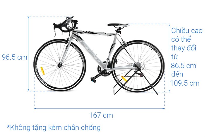 Xe Đạp Thể Thao Road Phoenix 700C Bike 29 inch Màu Xám
