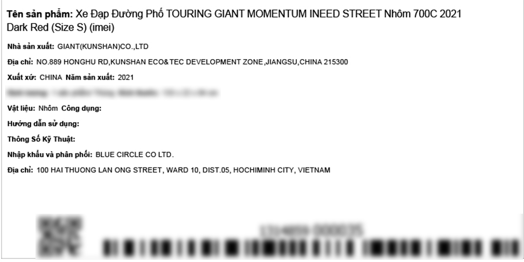 Xe đạp đường phố Touring Giant MOMENTUM INEED STREET 29 inch Size S