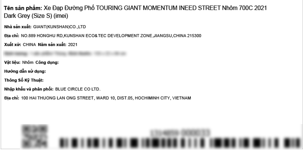 Xe đạp đường phố Touring Giant MOMENTUM INEED STREET 29 inch Size S