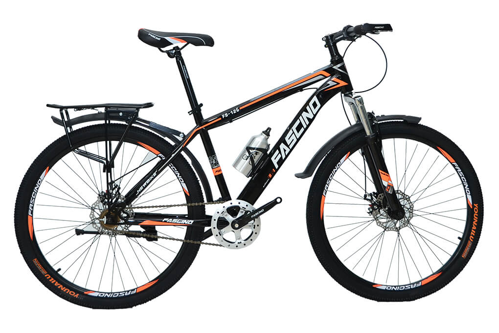 Xe Đạp Địa Hình MTB Fascino FS-126 26 inch Màu Đen - Cam