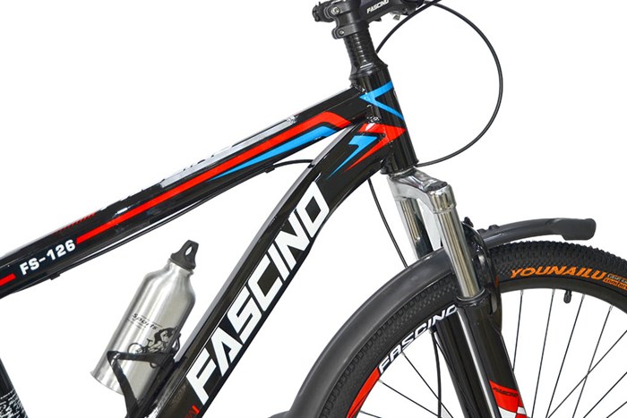 Xe Đạp Địa Hình MTB Fascino FS-126 26 inch Màu Đen - Đỏ