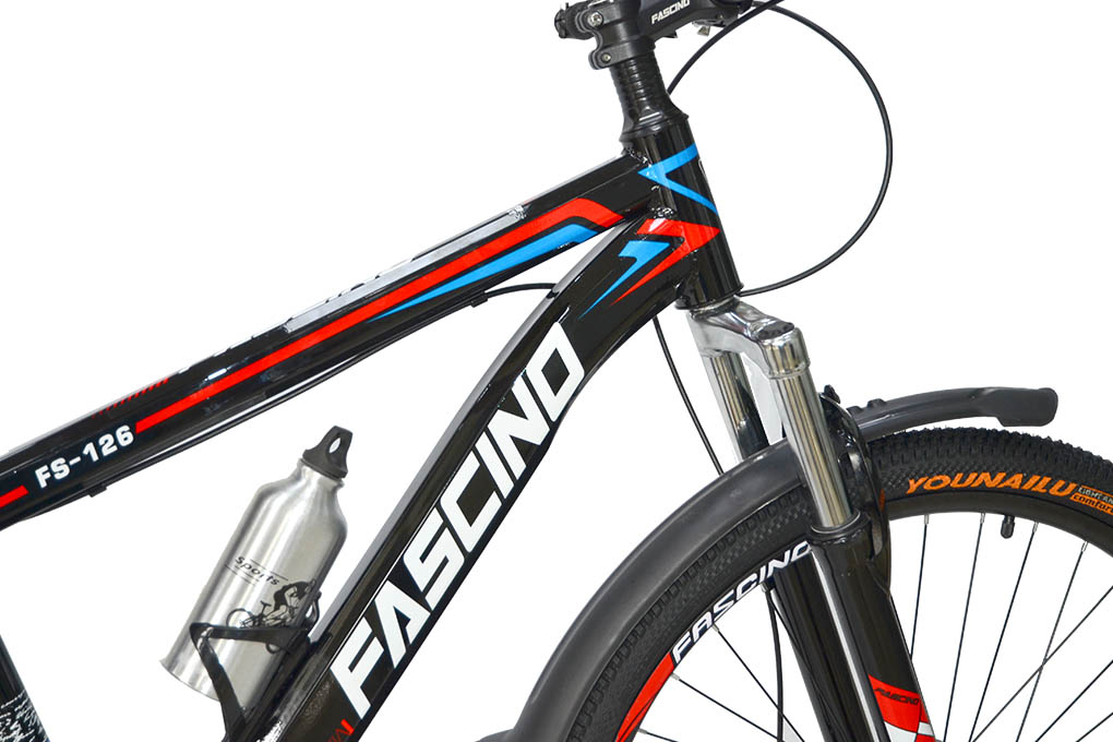 Xe Đạp Địa Hình MTB Fascino FS-126 26 inch Màu Đen - Đỏ