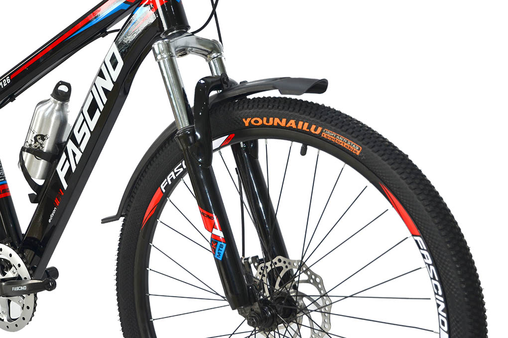Xe Đạp Địa Hình MTB Fascino FS-126 26 inch Màu Đen - Đỏ