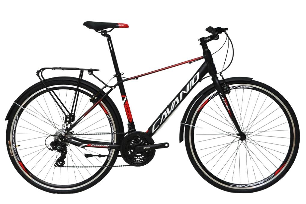 Xe Đạp Đường Phố Touring Cavanio Focus 29 inch Màu Đen - Đỏ