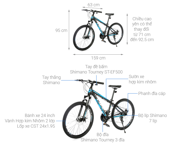 Xe Đạp Địa Hình MTB Life 24 Marvel 24 inch