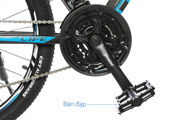 Xe Đạp Địa Hình MTB Life 24 Marvel 24 inch Màu Đen - xanh dương