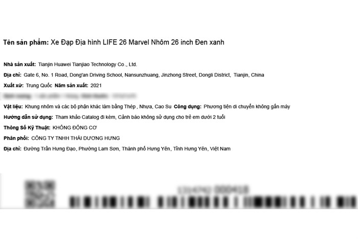 Xe Đạp Địa Hình MTB Life 26 Marvel 26 inch