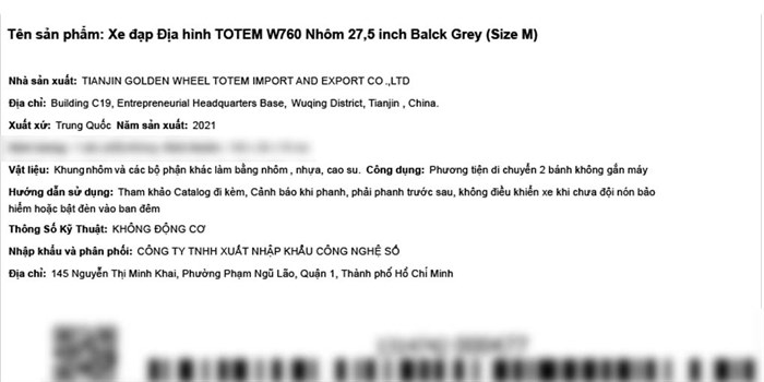 Xe Đạp Địa Hình MTB Totem W760 27.5 inch Size M