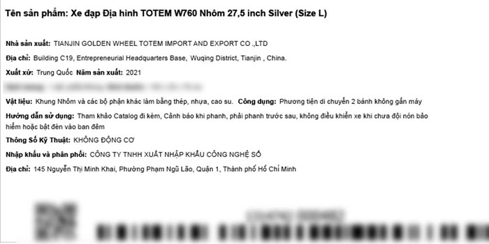 Xe Đạp Địa Hình MTB Totem W760 27.5 inch Size L Màu Bạc