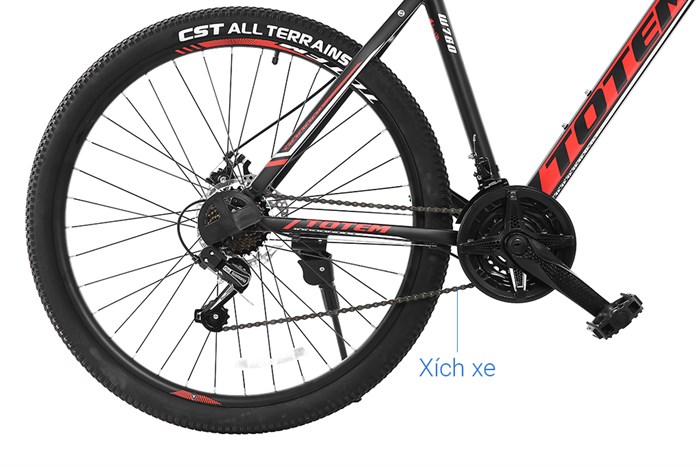 Xe Đạp Địa Hình MTB Totem W760 27.5 inch Size L Màu Đen - Đỏ