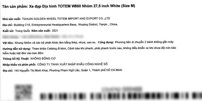 Xe Đạp Địa Hình MTB Totem W860 27.5 inch Size M Màu Trắng