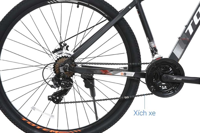 Xe Đạp Địa Hình MTB Totem W860 29 inch Size M Màu Đen - Cam