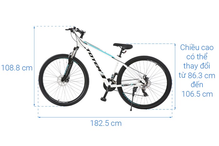 Xe Đạp Địa Hình MTB Totem W860 29 inch Size M Màu Trắng