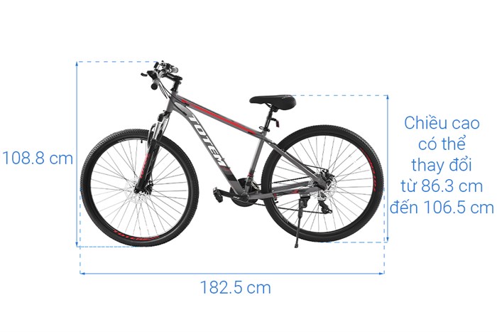 Xe Đạp Địa Hình MTB Totem W860 29 inch Size M Màu Xám