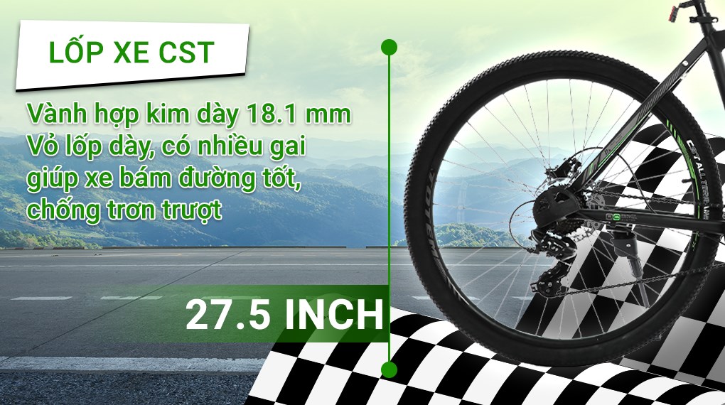 Lốp xe đạp địa hình MTB Totem W790 27.5 inch Size L giúp bám đường tốt, đảm bảo an toàn